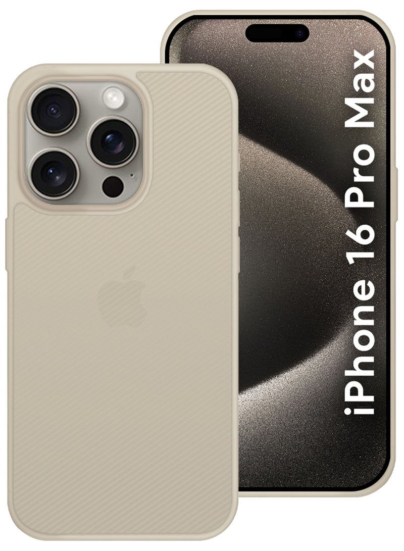 Case Cover for iPhone 16 Pro Max, Air Skin Line Design Back Cover, Sturdy Durable Ultra-Thin Case, Drop Protection Cover Clear - Light Pink - Image 1