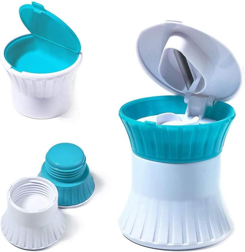 Bingcute Pill Crusher Plastic Pill Cutter Pill Crusher Cutter Medicine Cutter 3 in 1 Multifunction Pill Cutter Splitter Grinder Medication Crusher Splitter Storage Box for Small Pills Travel Pill - Image 2