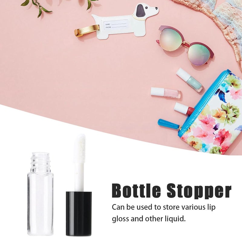 45PCS 1.2ml Clear Mini Lip Gloss Tubes, Refillable Empty Lip Balm Gloss Containers Bottles, Empty Lipgloss Tubes for Lipstick Samples Travel DIY Makeup - Image 2