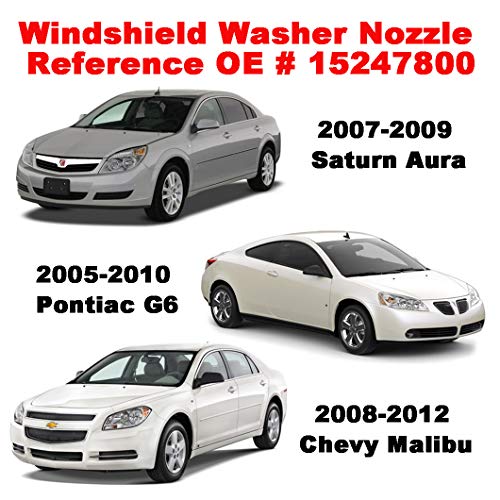 ZHPTAM ZHParty 2 Pcs Front Windshield Washer Nozzle Wiper Spray Jet Kit fit for GMC Acadia 07-15, Chevroelt Traverse 09-17, Buick Enclave 07-11, Saturn Outlook 07-10 - Replaces OEM # 15247800, 25823360 - Image 2