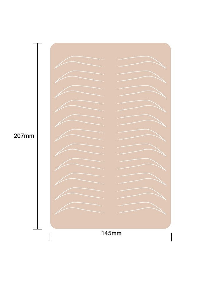 Guapa Silicone Eyebrow Practice Skin Ombre Powder Brows Fake Skin Sheet Double Sides Microblading Practice Skin For Tatto Artists And Beginners (1 Piece) - Image 3