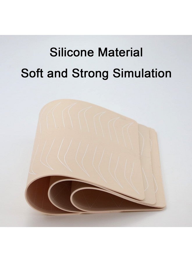 Guapa Silicone Eyebrow Practice Skin Ombre Powder Brows Fake Skin Sheet Double Sides Microblading Practice Skin For Tatto Artists And Beginners (1 Piece) - Image 5