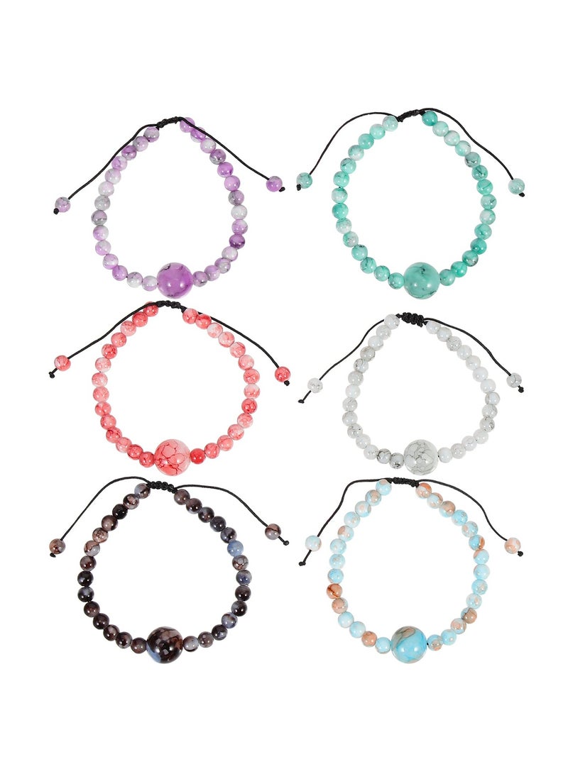 6 Pcs Adjustable Motion Sickness Relief Bracelets, Anti-Nausea Wristbands for Travel, Car, and Morning Sickness - Image 1