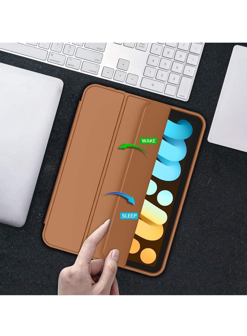 TIGER NEW Smart Case with Pencil Holder Compatible with iPad Mini 6, Trifold Stand Smart Case with Soft TPU Back, Auto Wake/Sleep, Dust Proof & Anti-Fingerprint, Heavy Duty Protection - Image 1