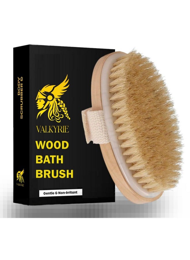 Valkyrie - VALKYRIE Dry Skin Body Brush Improves Skin's Health and Beauty With Natural Bristle | Remove Dead Skin and Toxins, Cellulite Treatment, Exfoliates, Stimulates Blood Circulation - Image 1