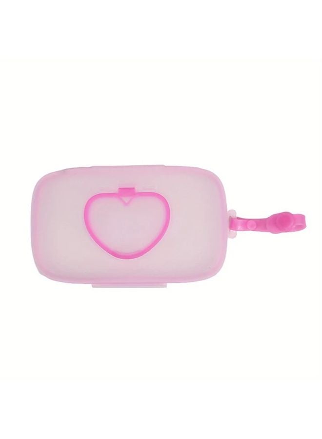 Pink Portable Wet Wipe Dispenser Box Hygienic Travel Home Office Use - Image 1