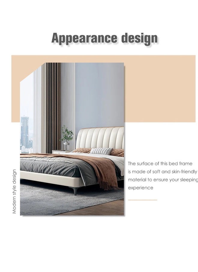 Generic - Light Luxury Furniture Modern Bed Frame With Mattress for Home Bedroom Decoration - Image 1
