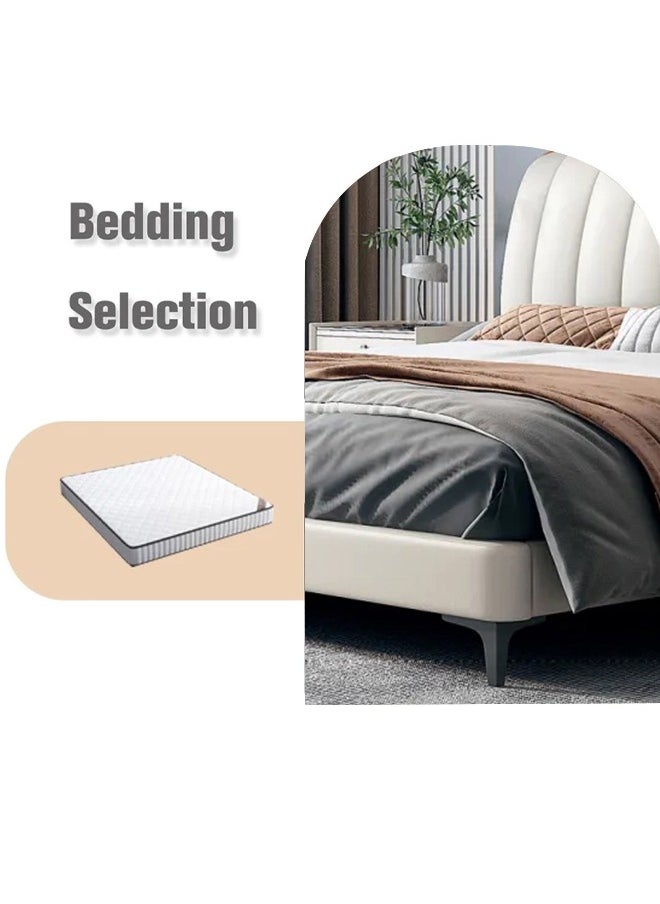 Generic - Light Luxury Furniture Modern Bed Frame With Mattress for Home Bedroom Decoration - Image 1