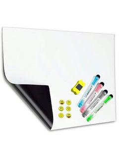 Robust Dry Erase Magnetic Whiteboard For Fridge Magnet 17XI2 Inch With 4 Marker Pens, Magnetic Eraser and 6 Emojis, Stain Resistant Refrigerator Daily Weekly Planner, Kitchen, ome & Office, Organizer