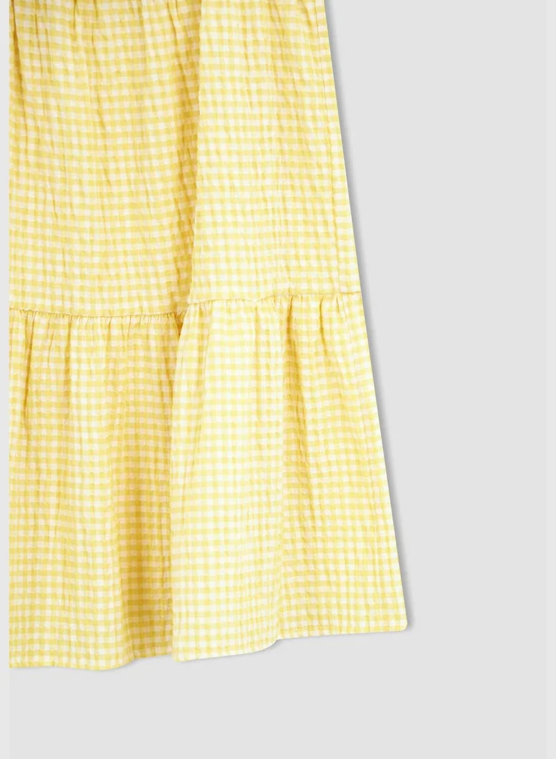 ديفاكتو Regular Fit Shorts Balloon Sleeves Mini Dress