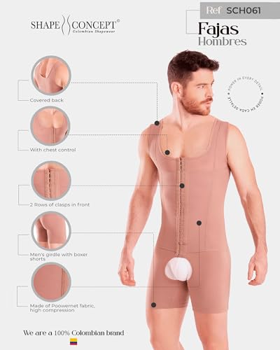Shape concept  Mens Shapewear 361 Faja Colombiana para Hombre, Male Girdle Stomach Compression With Hooks and Control Abdobmen - Image 5