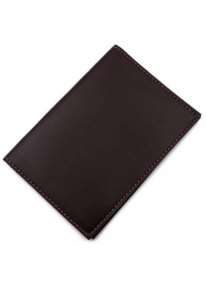 Asraw Premium Unisex Faux Leather Passport Cover - Passport Holder Cover (Plain Cover, Brown) - Image 2