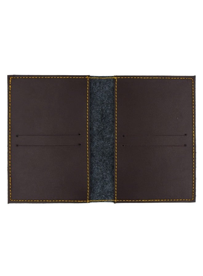 Asraw Premium Unisex Faux Leather Passport Cover - Passport Holder Cover (Plain Cover, Brown) - Image 3