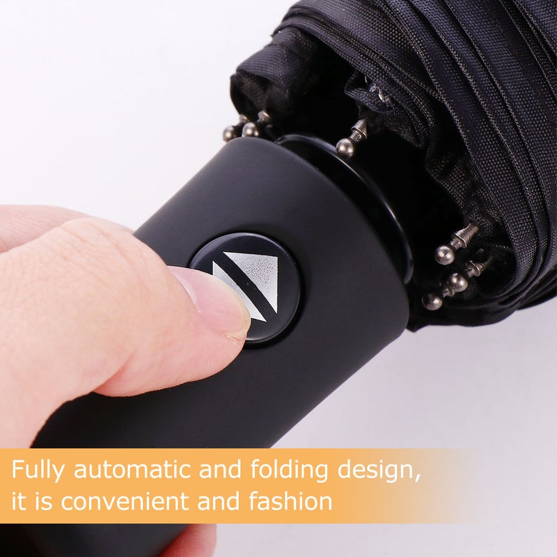 1pc Fully Automatic Triple Folding Transparent Umbrella Outdoor Umbrella - Image 5