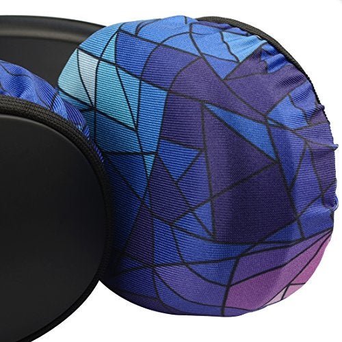 Geekria 2 Pairs Flex Fabric Headphones Ear Covers - Product Safety Certified - Washable & Stretchable Earcup Protectors for Over-Ear Headsets, Sweat Pads for Gym, Gaming (Size M/Diamond) - Image 5