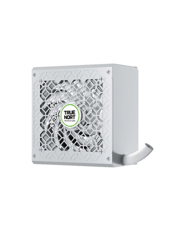 تروينورت زود طاقة TrueNort بقدرة 650 واط بشهادة 80 Plus Bronze بتصميم ATX ‏12V مع مكثفات يابانية، مزود طاقة موثوق وفعّال وهادئ الأداء لأجهزة الألعاب باللون الأبيض - Image 3