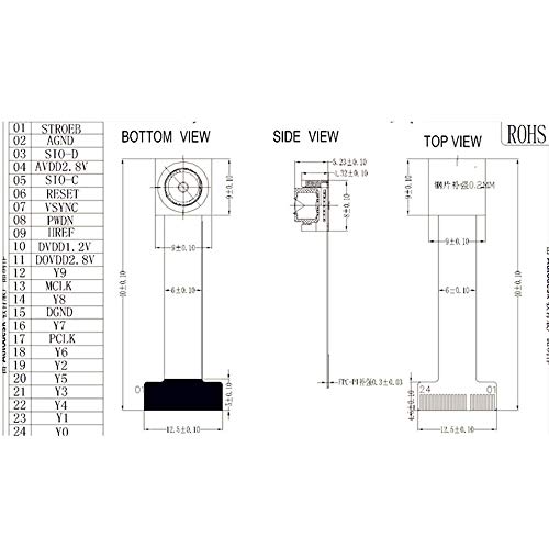 Taidacent ESP32 Cam OV2640 4 CM OV2640 Camera Module Mini 2 Megapixel DVP 24 Pin Interface YUV RGB JPEG Camera Breakout - Image 4