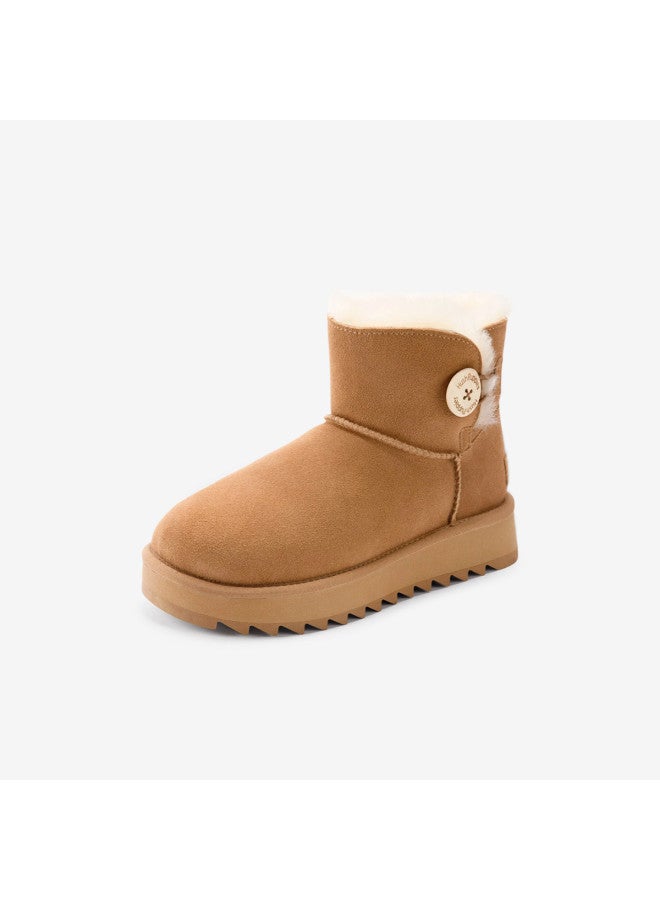 Hush Puppies Winter New Versatile Casual Snow Boots Fleece Lined Warm Short Boots Outdoor Anti-freeze Cotton Boots - Image 3