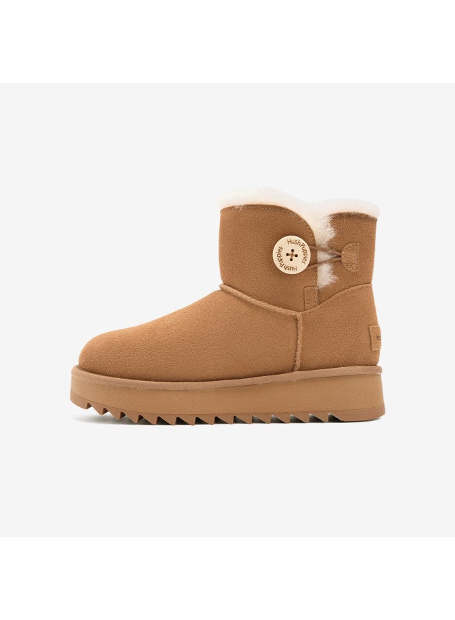 Hush Puppies Winter New Versatile Casual Snow Boots Fleece Lined Warm Short Boots Outdoor Anti-freeze Cotton Boots - Image 4