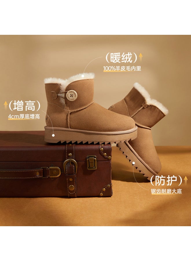Hush Puppies Winter New Versatile Casual Snow Boots Fleece Lined Warm Short Boots Outdoor Anti-freeze Cotton Boots - Image 2