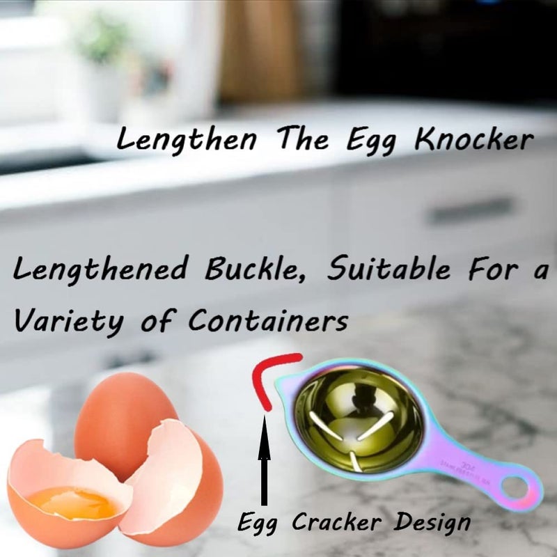 RANUR Import Stainless Steel Egg Separator, Egg Yolk Separator, Egg White Separator, Egg Filter, Kitchen Tool, Egg Gadgets, Food Certified with Hanging Hook 1 Piece (Colourful) - Image 5