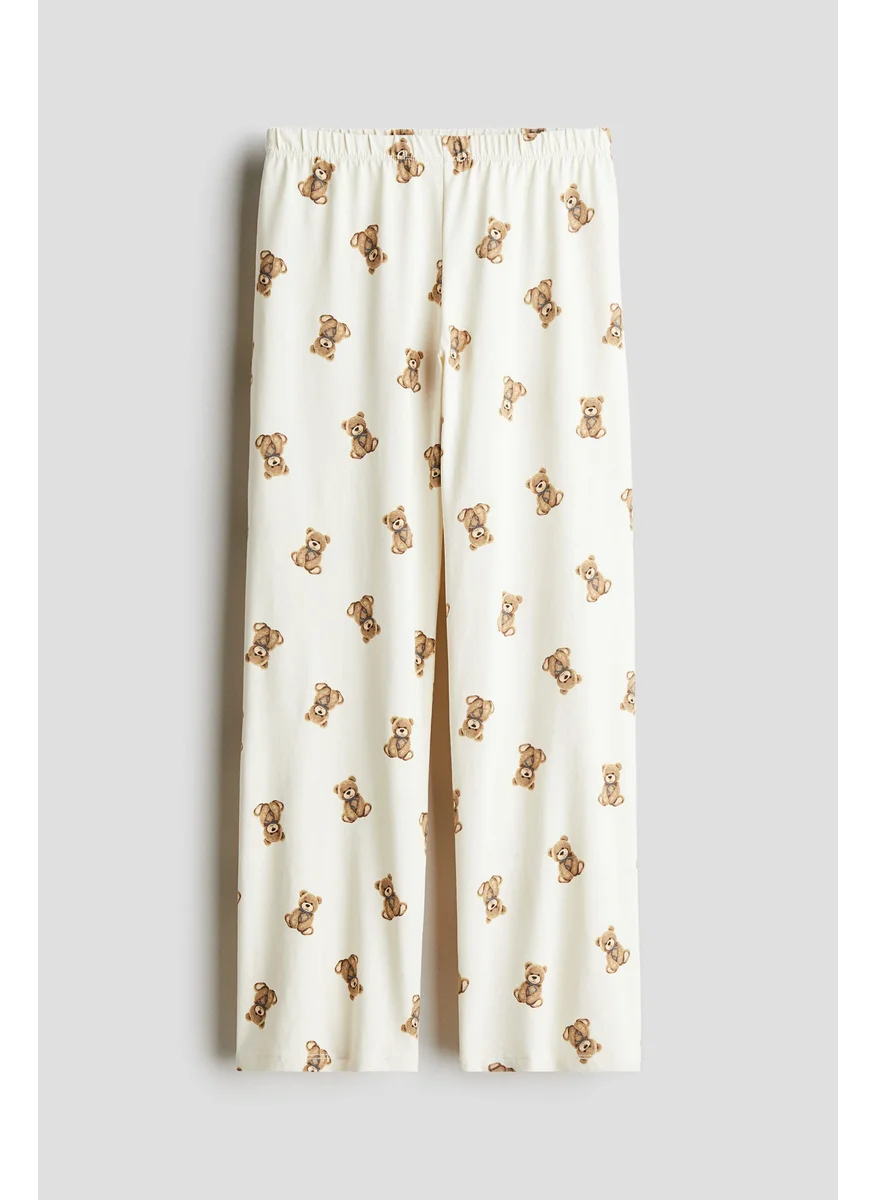 H&M Printed Cotton Pyjama Bottoms