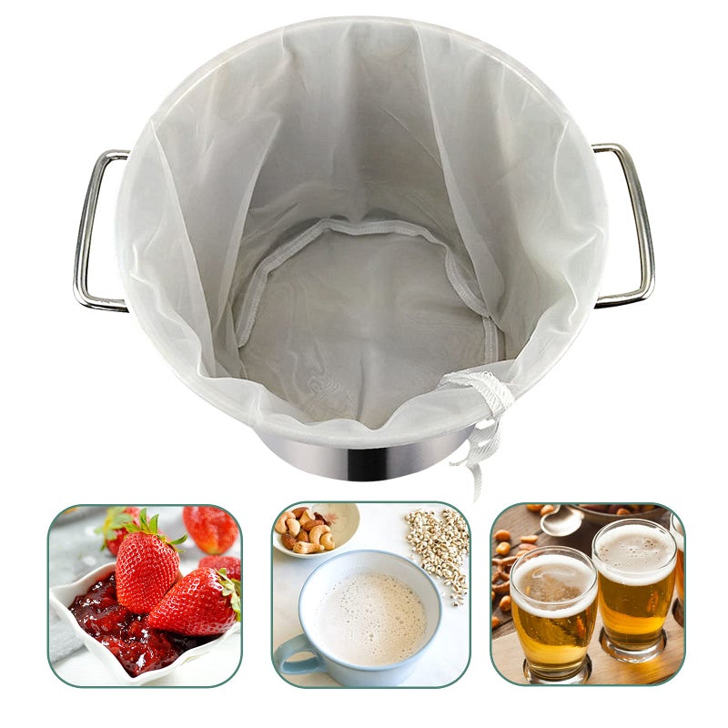 12x18 Drawstring Straining Brew in a Bag 75 Micron Nylon Jelly Strainer Wine Beer Brew Filter Bag