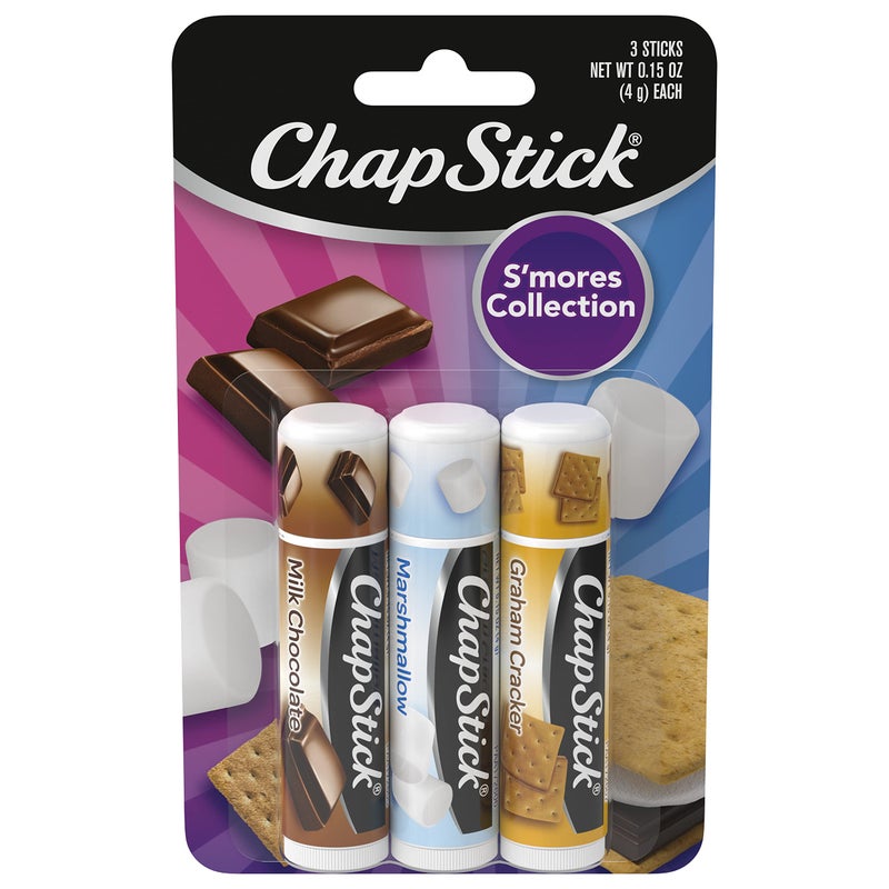 ChapStick S'more Collection Variety Pack Lip Balm Tube, Lip Care, 0.15 Ounce (Pack of 3) - Image 1