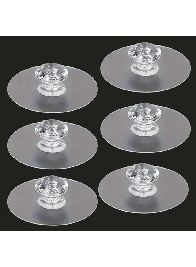 6pcs Plastic Pull Handles With Suction Cup Grip For Cabinets Drawers Sliding Doors - Image 1