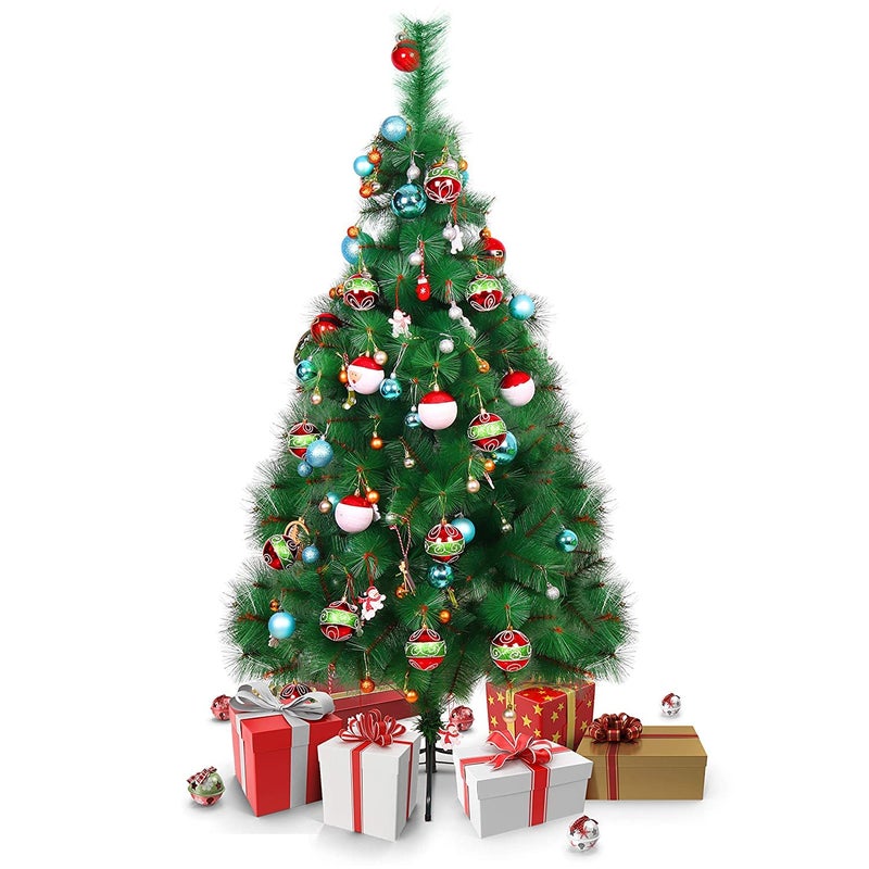 Northland 6 Feet Artificial Pine Christmas Tree with 40 Ornaments Sturdy Metal Stand Perfect for Home Church Office Christmas Decoration - Image 1