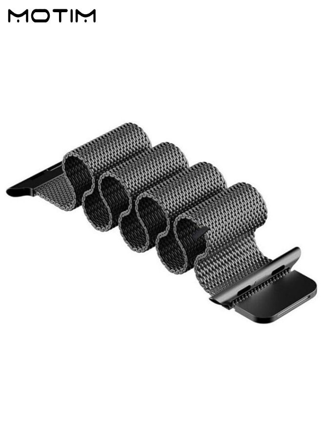 Motim - Stainless Steel Milanese Loop Apple Watch Band 42mm/44mm/45mm/49mm, iWatch Magnetic Replacement Band Apple Watch Strap, Apple Watch Mesh Loop Metal Strap Wrist Band for iwatch Series Ultra SE Series 10/9/8/7/6/5/4/3/2/1 - Image 1