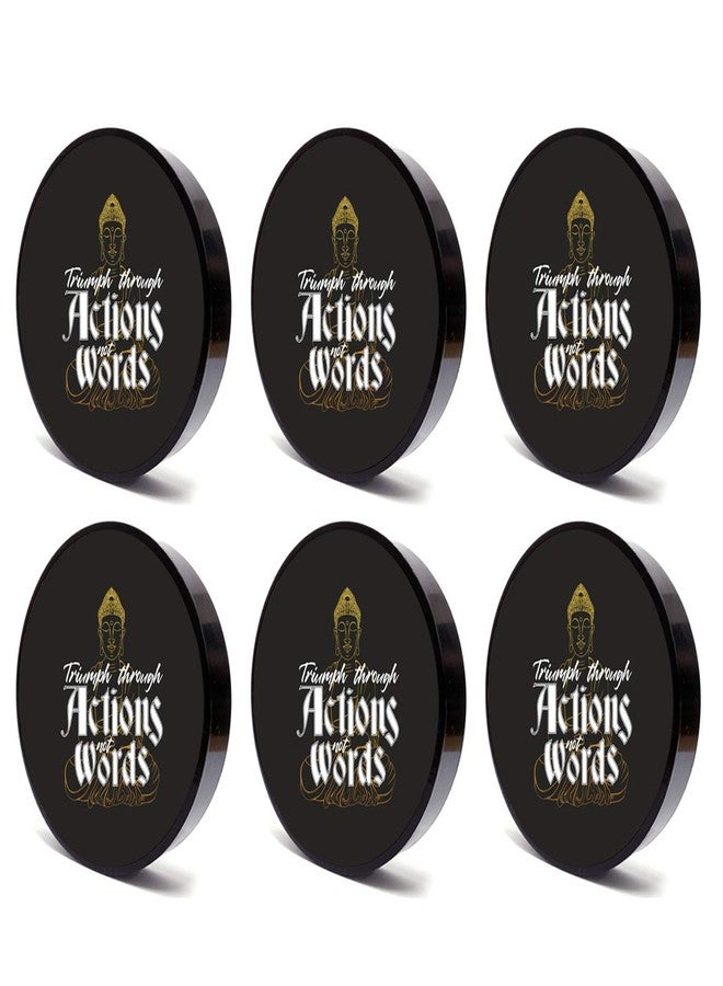 Tinywalk Queen Coaster Wooden Printed Coaster (4X4) inch Set of 6 Pieces - Image 2