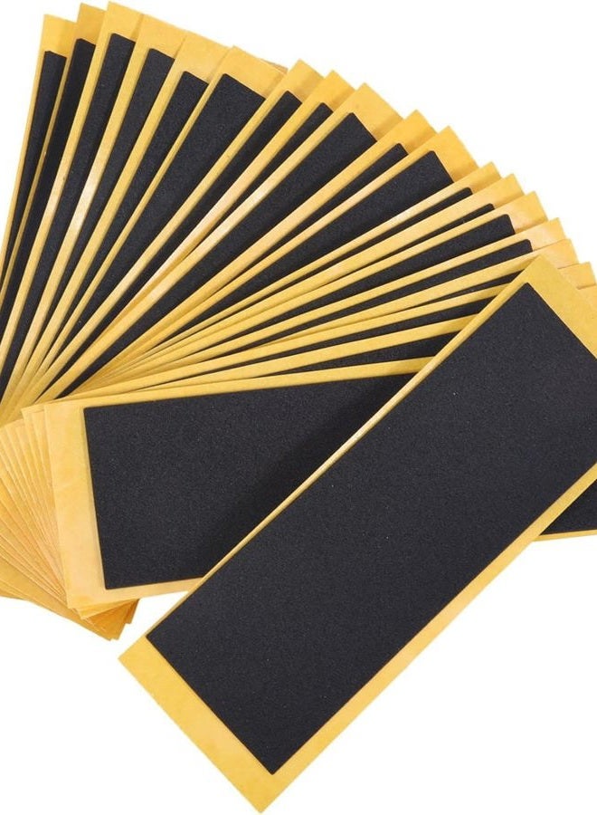 Tustao 20Pcs/Lot Black Fingerboard Deck Uncut Tape Stickers Black Foam Grip Tape Stickers 38mmx110mm, Finger Toy Skateboards Parts - Image 1
