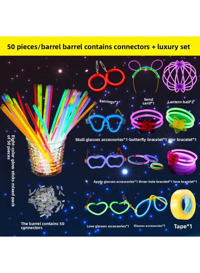 Fluorescent Stick Kidsren's Luminous Bracelet DIY Toy Douyin Fluorescent Dance Festival Party Outdoor Camping Style Family 