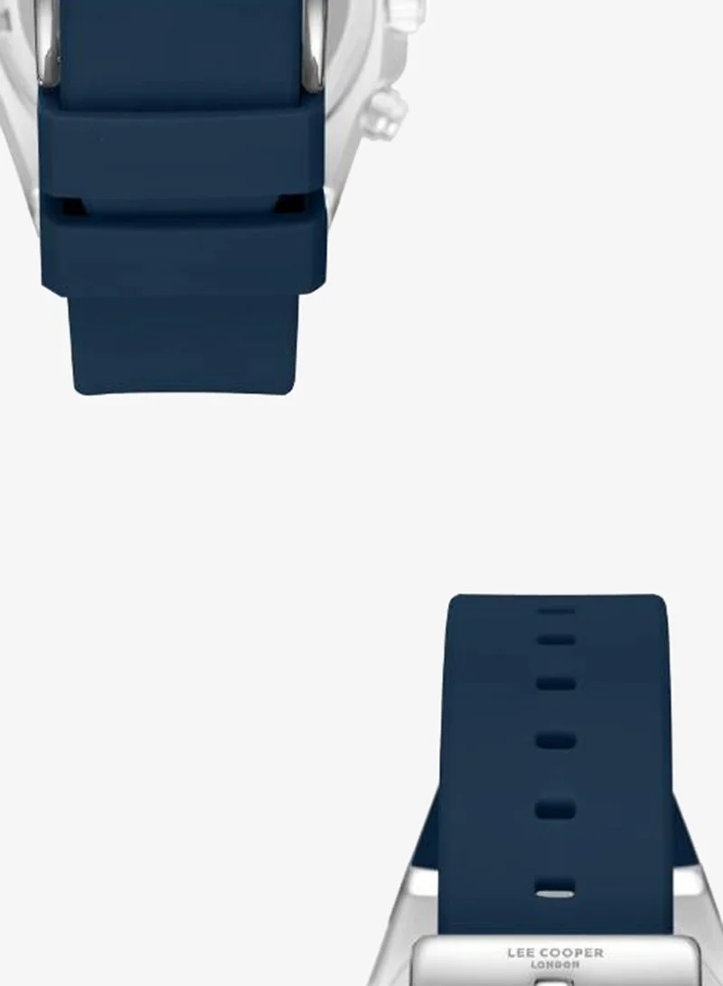 Lee Cooper DARK BLUE Men's Silicone Multi Function Watch LC08313.399 - 45,1X51,5 mm for Men | Best Price UAE