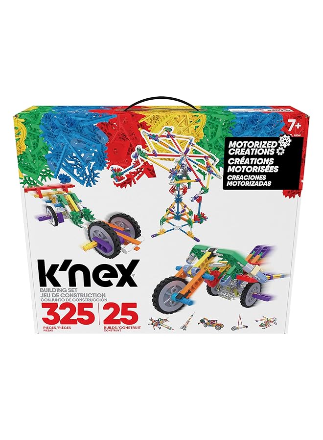 K'NEX Basic Fun | Motorised Creations Building Set | 3D Educational Toys For Kids 325 Piece Stem Learning Kit Engineering For Kids 25 Model Building Construction Toy For Children Ages 7 85049 - Image 1