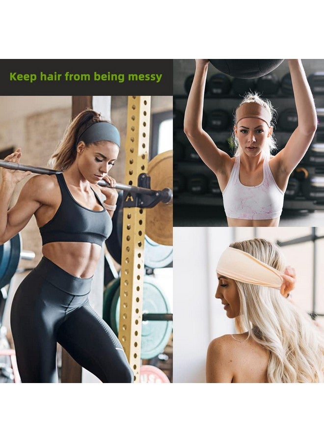 Huachi Workout Headbands For Women Wide Hair Headbands Yoga Sports Running Hair Bands Non Slip. Super Soft & Stretch Head Bands - Image 3