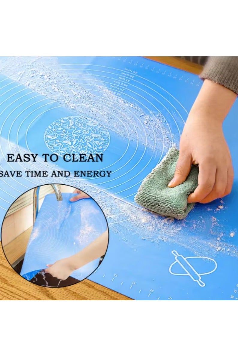 Extra Large Silicone Baking Mat (40 x 50 cm) – Non-Stick Pastry Mt with Measurements – Reusable & Heat Resistant – 100% Food Grade Silicone for Kneading, Rolling, and Baking  - Image 4