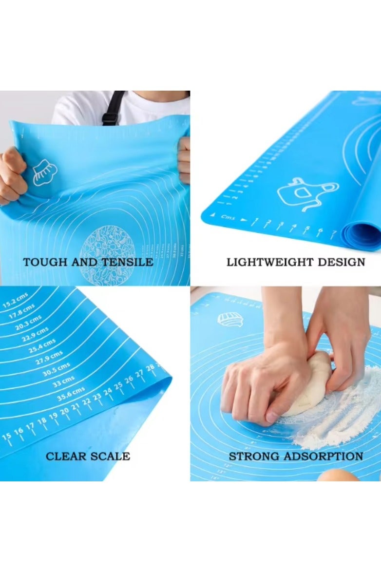 Extra Large Silicone Baking Mat (40 x 50 cm) – Non-Stick Pastry Mt with Measurements – Reusable & Heat Resistant – 100% Food Grade Silicone for Kneading, Rolling, and Baking  - Image 5