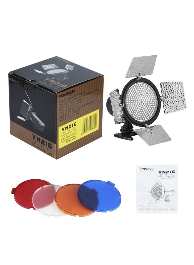 YONGNUO YN216 YN-216 LED Video Light with 5600K Color Temperature and 4 Color Plates for Canon Nikon DSLR Cameras - Image 3