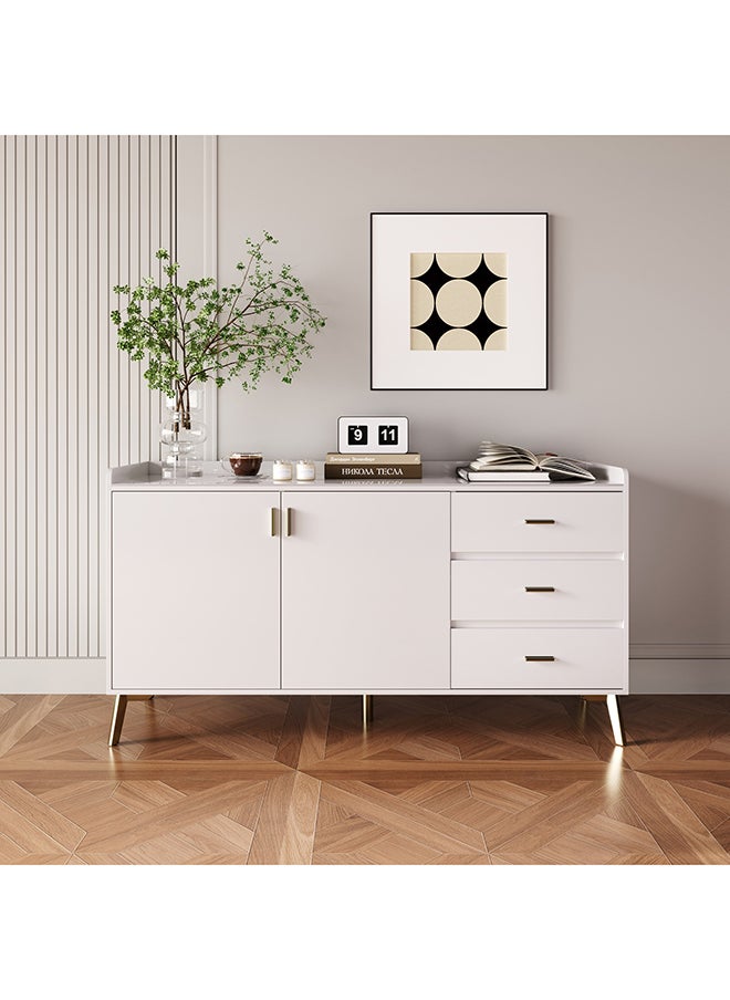 Home Box - Shenal Small Sintered Stone 2-Door Sideboard with 3 Drawers 45 x 80 x 150 cm - Image 1