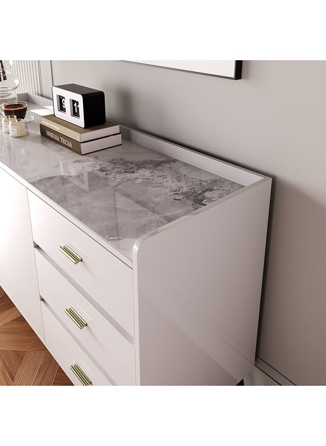 Home Box - Shenal Small Sintered Stone 2-Door Sideboard with 3 Drawers 45 x 80 x 150 cm - Image 1