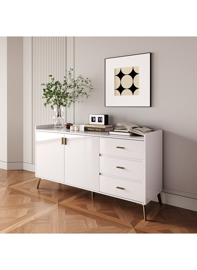 Home Box - Shenal Small Sintered Stone 2-Door Sideboard with 3 Drawers 45 x 80 x 150 cm - Image 1