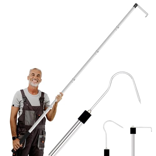 NigWarm Truck Cargo Grabber 3470 Inch Sturdy Pickup Truck Bed Cargo Retrieval Pole with 2 Replacement Hooks Essential Bed Buddy Truck Cargo Retriever for Easy Pickup - Image 1
