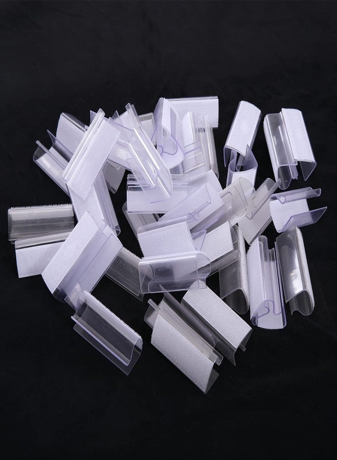 Odowalker 50Pcs Table Skirting Clips, Clear Plastic Table Skirt Clips with Hook Fastener Fits 3/4" to 1" Tables for Indoor Outdoor Events Wedding Meeting - Image 2