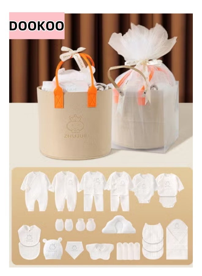 DOOKOO 28PCS Newborn Baby Gifts Set, Newborn Layette Gift Set, Baby Clothes Accessories Set for Boys and Girls, Premium Cotton, Perfect Gift Box with Beautifully Gift Box for Spring Summer Autumn Winter - Image 1