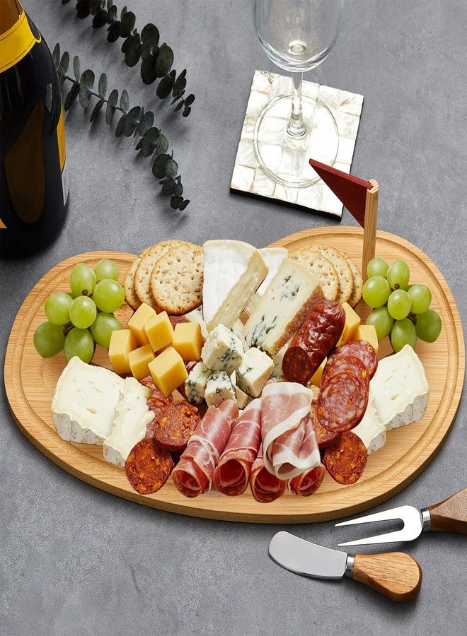 Ziliny Golf Cheese Board Gift Set Golf Party Favor Prizes Charcuterie Wood Board with Knives and Box Father Day Gift for Dad Grandpa Party Tournament Game(Bamboo Color,15 x 8.3 x 0.47 ") - Image 4