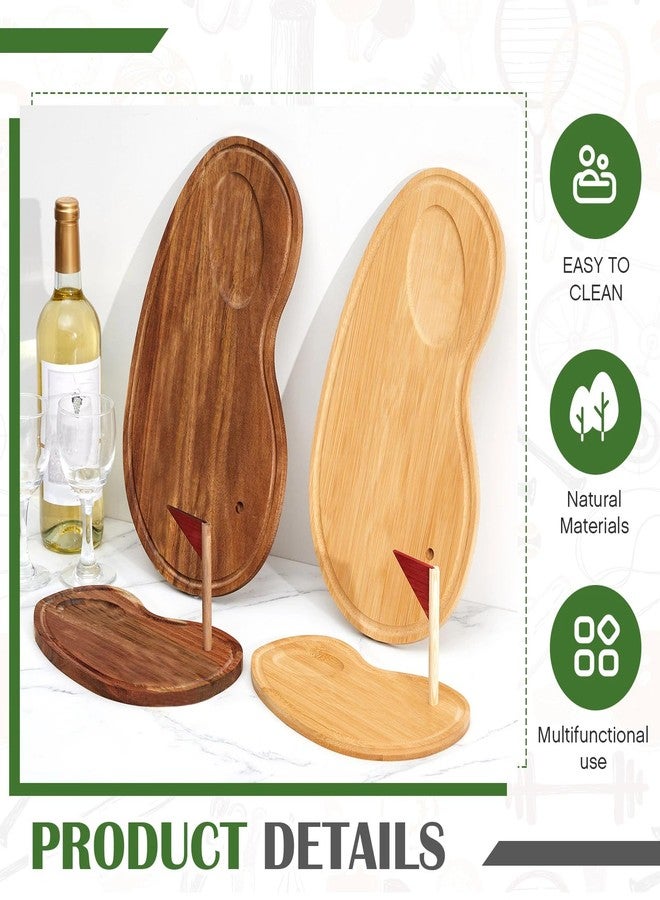Ziliny Golf Cheese Board Gift Set Golf Party Favor Prizes Charcuterie Wood Board with Knives and Box Father Day Gift for Dad Grandpa Party Tournament Game(Bamboo Color,15 x 8.3 x 0.47 ") - Image 3