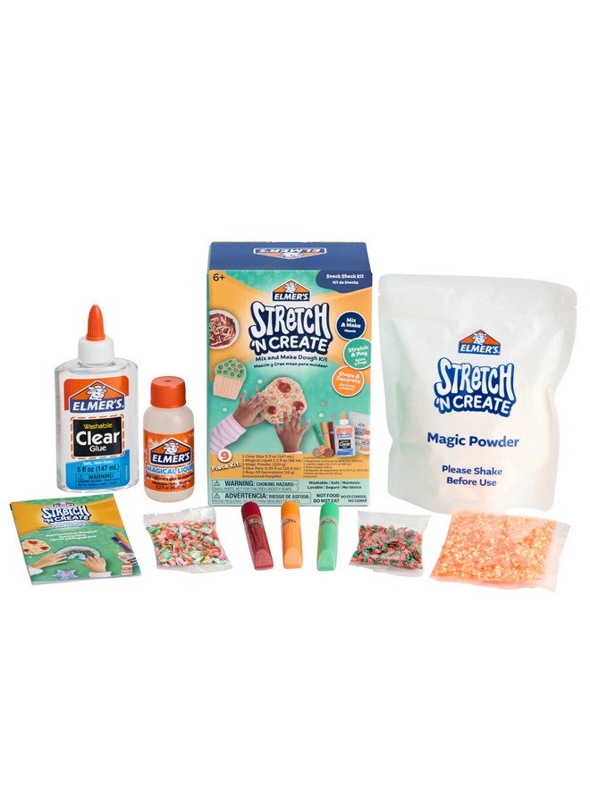 ELMER'S طقم عجينة إلمر القابلة للتمدد 'إن كريت، 3 طرق للعب، طقم كشك الوجبات الخفيفة، 9 قطع - مثالي كهدية لحفلة عيد الميلاد، نشاط في الفصل الدراسي، حرفة للأطفال في الصيف - Image 1