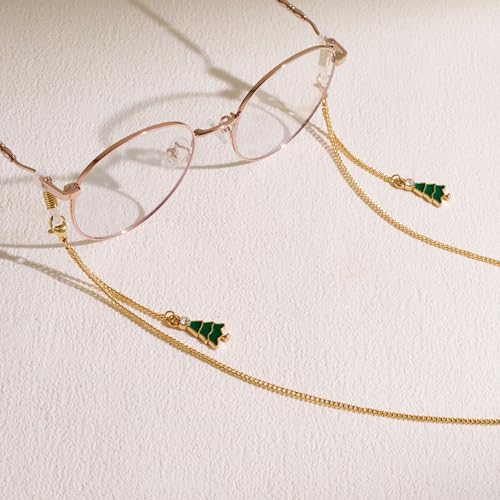 AllenCOCO Christmas Tree Glasses Chain, Glasses Strap For Women Sunglasses - 14K Gold Eyeglasses Chain, Eye Glasses Holders Around Neck - Image 2